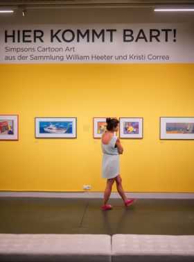 die Austellung "Hier kommt Bart" im Karikaturmuseum