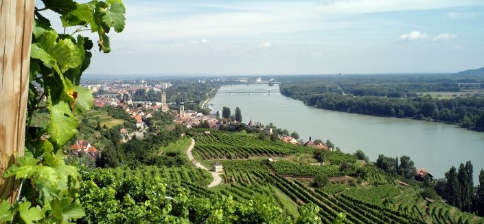 Blick auf die Donau und die schöne Wachau